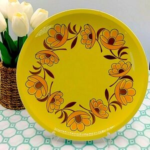🐥HP! 12" Mikasa Pastelle Citron Porcelain Platter MCM design from the 70s.